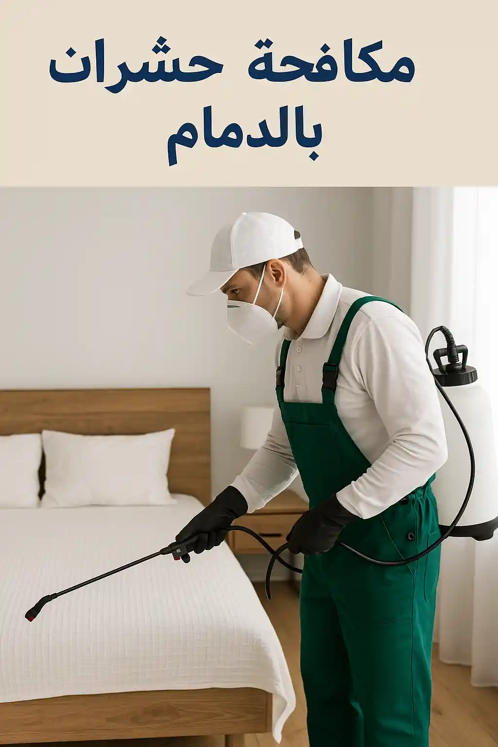 معدات رش مبيدات حديثة تُستخدم في مكافحة الحشرات داخل مدينة الدمام لضمان إبادة فعالة وآمنة.